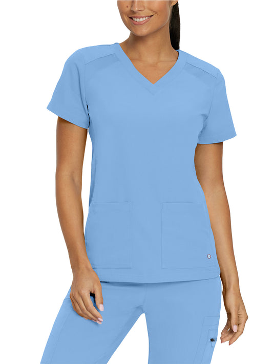 Women's 4-Pocket V-Neck Scrub Top