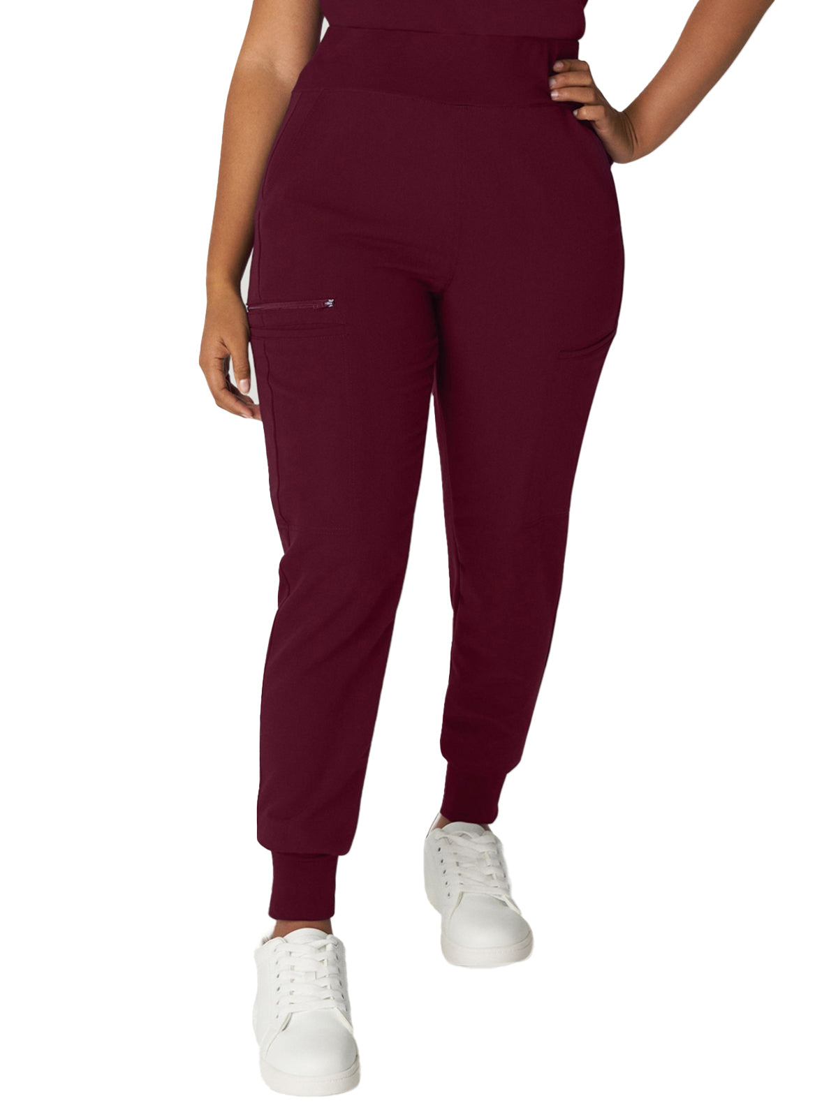 Women's 7-Pocket High-Rise Yoga Waist Jogger Scrub Pant