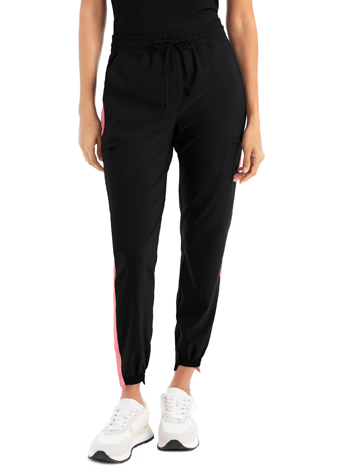 Women's 6-Pocket Hi-Low Leg Cuffs Jogger Scrub Pant