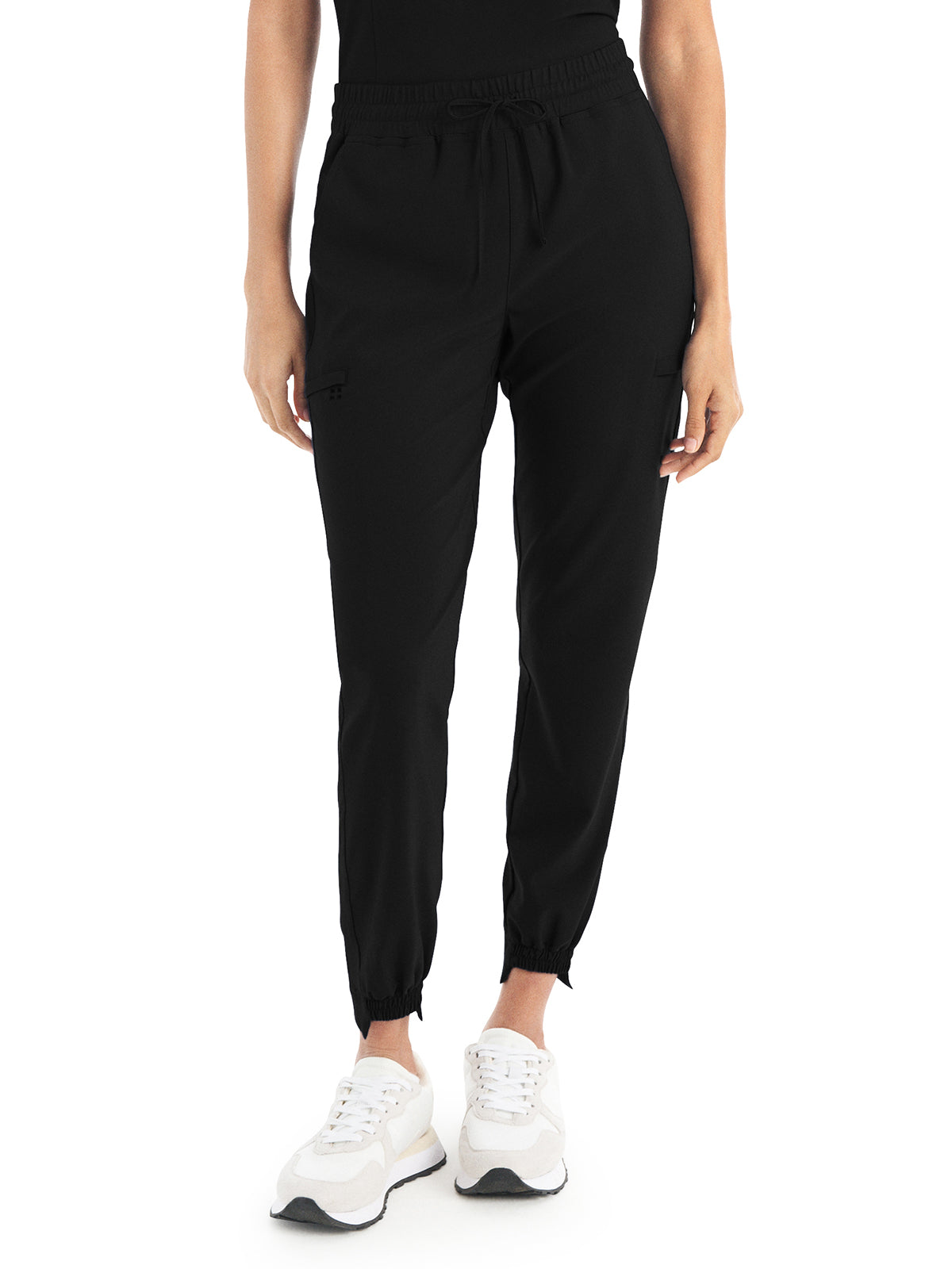 Women's 6-Pocket Hi-Low Leg Cuffs Jogger Scrub Pant