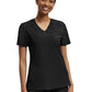 Women's Knit Collar V-Neck Scrub Top