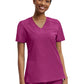 Women's Knit Collar V-Neck Scrub Top