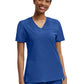 Women's Knit Collar V-Neck Scrub Top