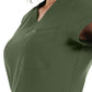 Women's 1-Pocket V-Neck Top - WT128 - Olive