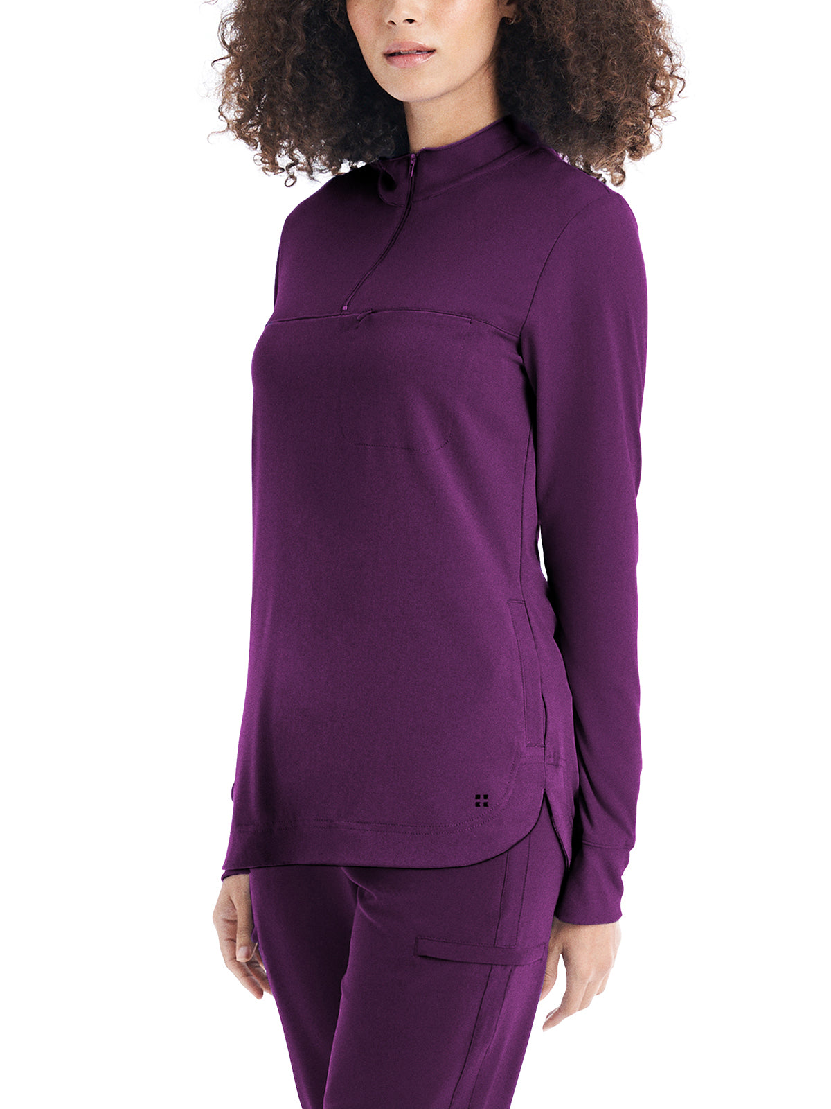 Women's Quarter Zip Pullover Scrub Jacket