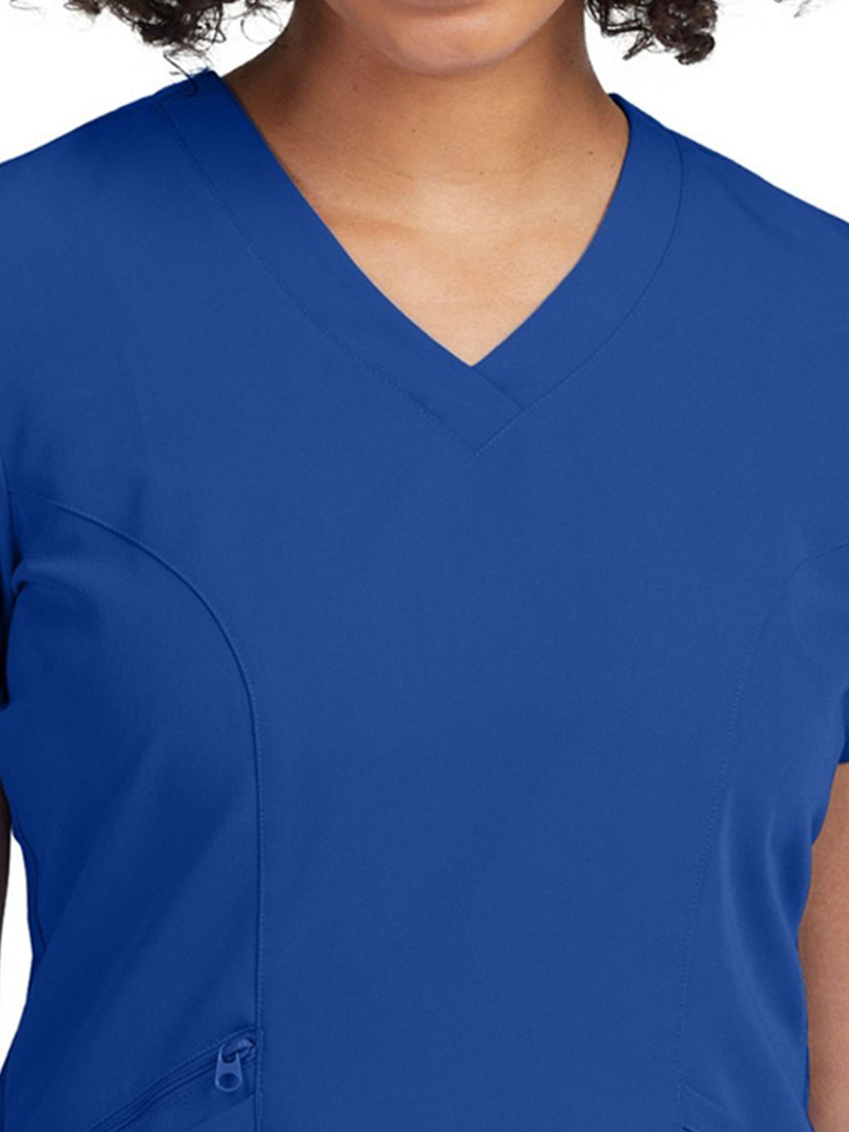 Women's 3-Pocket Princess Seams V-Neck Scrub Top