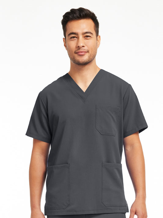 Men's 3-Pocket V-Neck Scrub Top