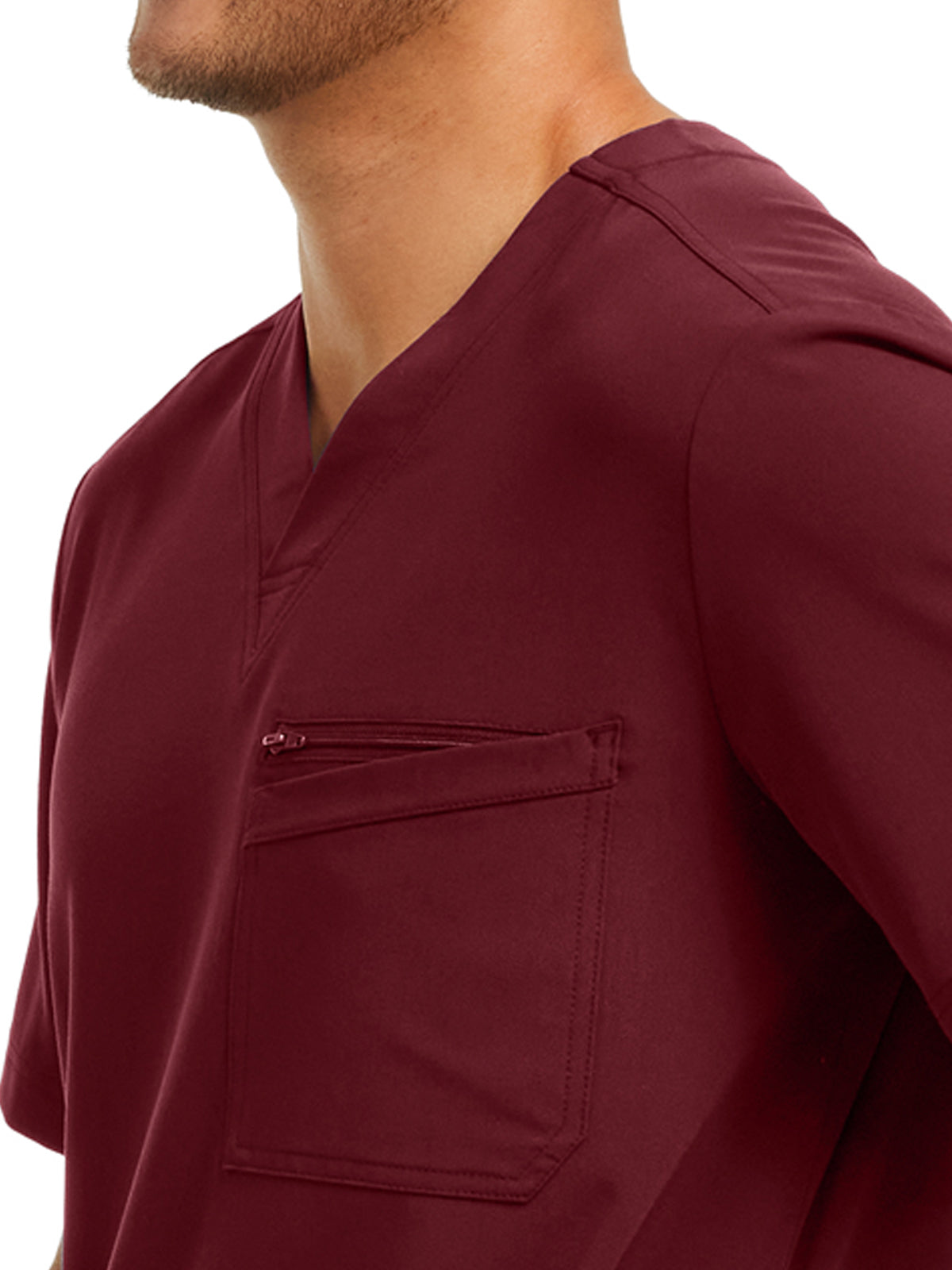 Men's 4-Pocket V-Neck Scrub Top