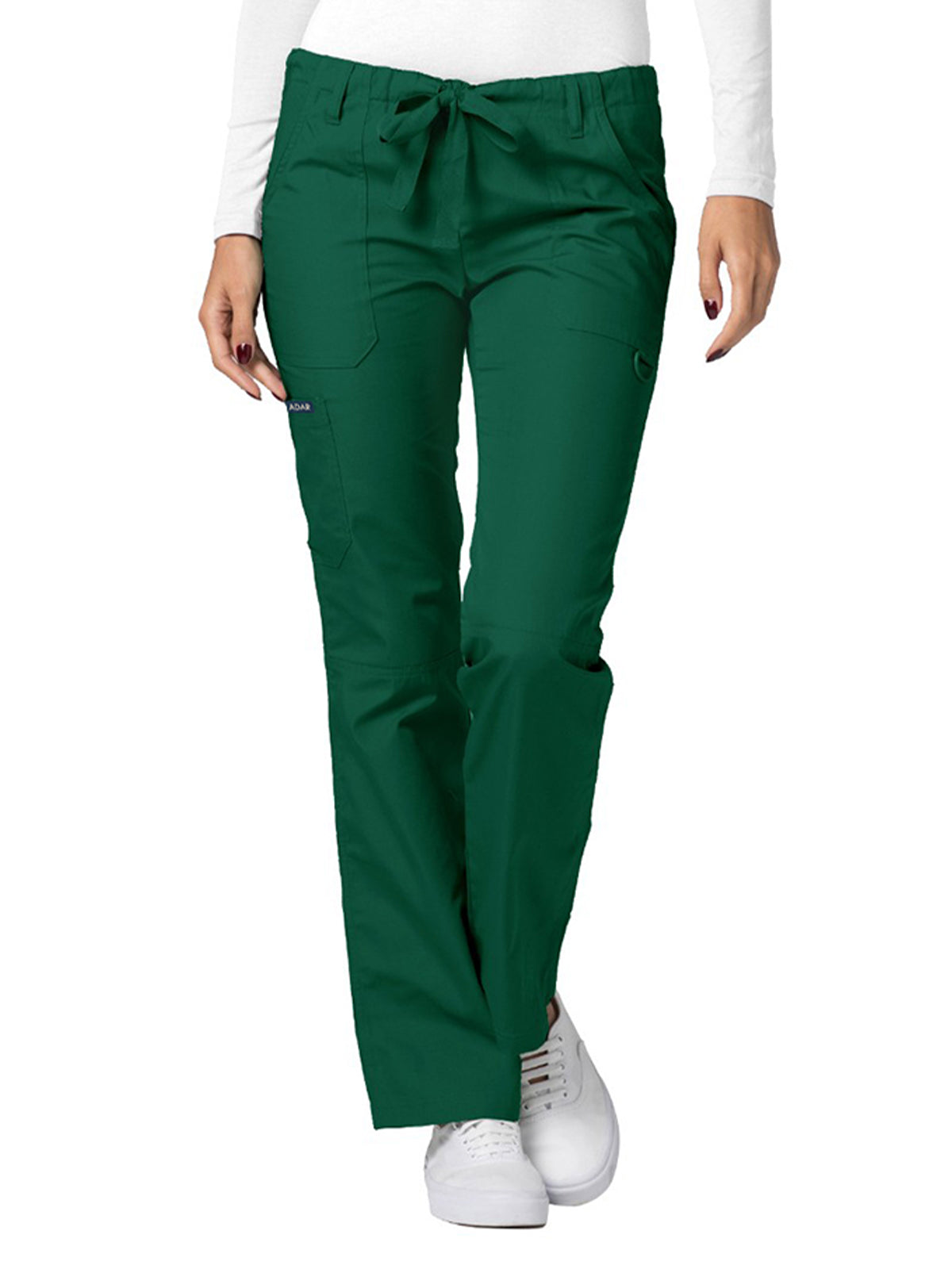 Women's Low-Rise Multipocket Drawstring Straight Leg Pant