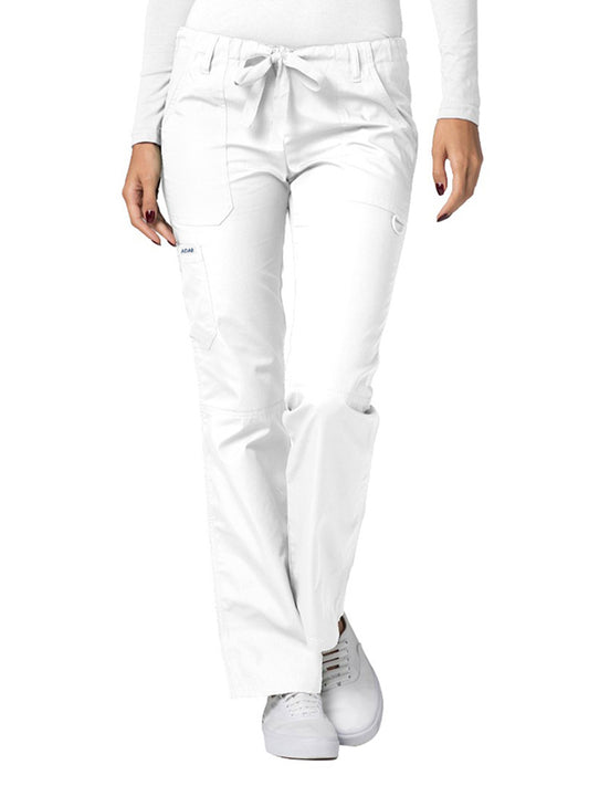 Women's Low-Rise Multipocket Drawstring Straight Leg Pant