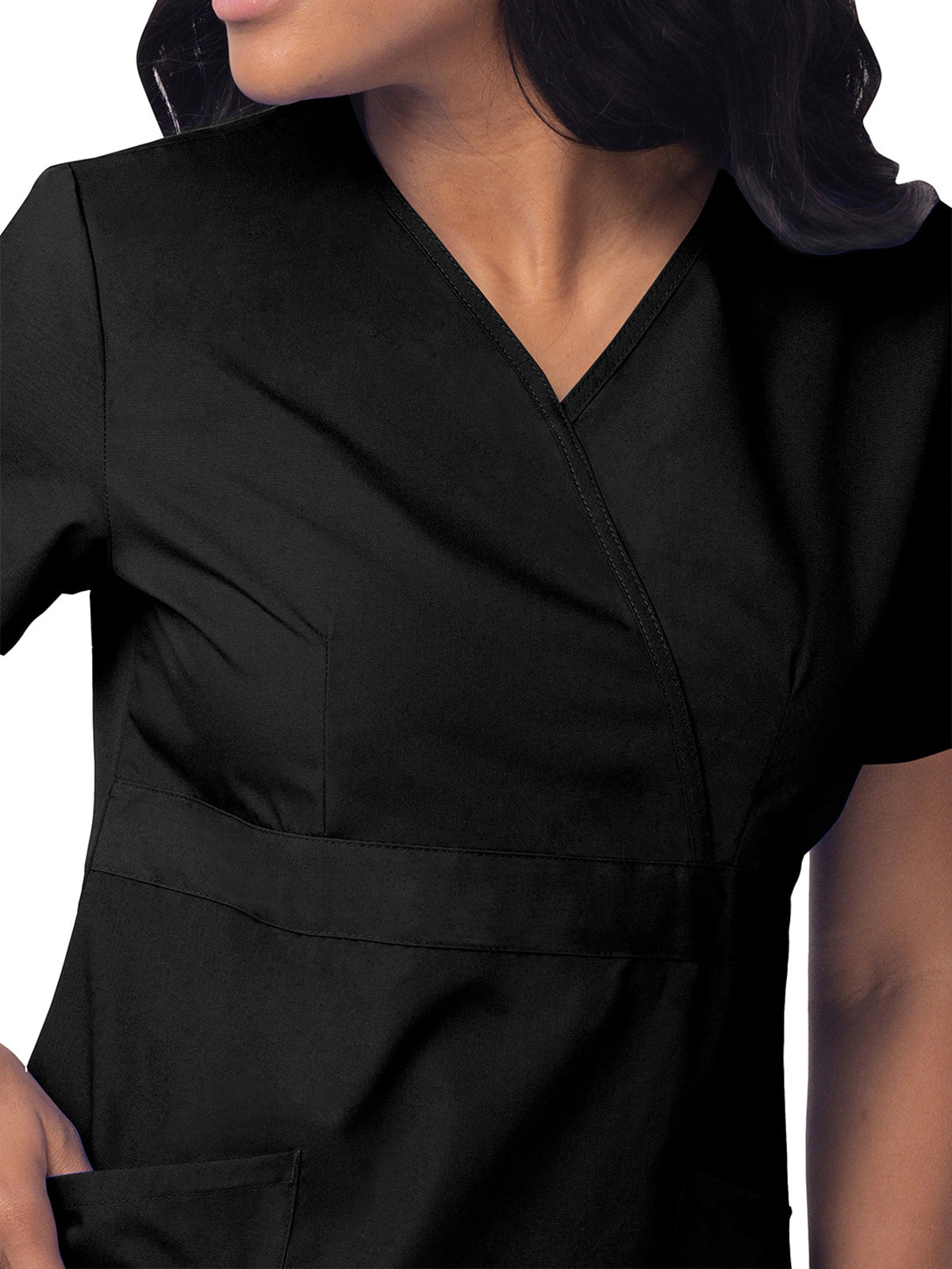 Women's Mock Wrap Top Cargo Pant Scrub Set