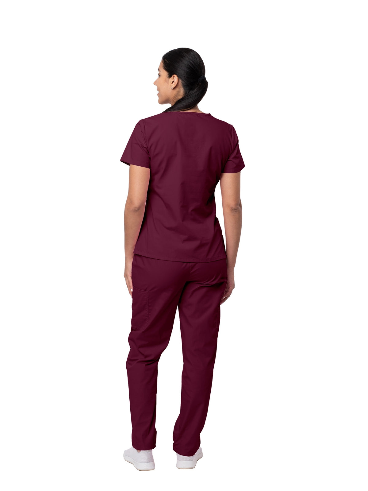 Women's Mock Wrap Top Cargo Pant Scrub Set