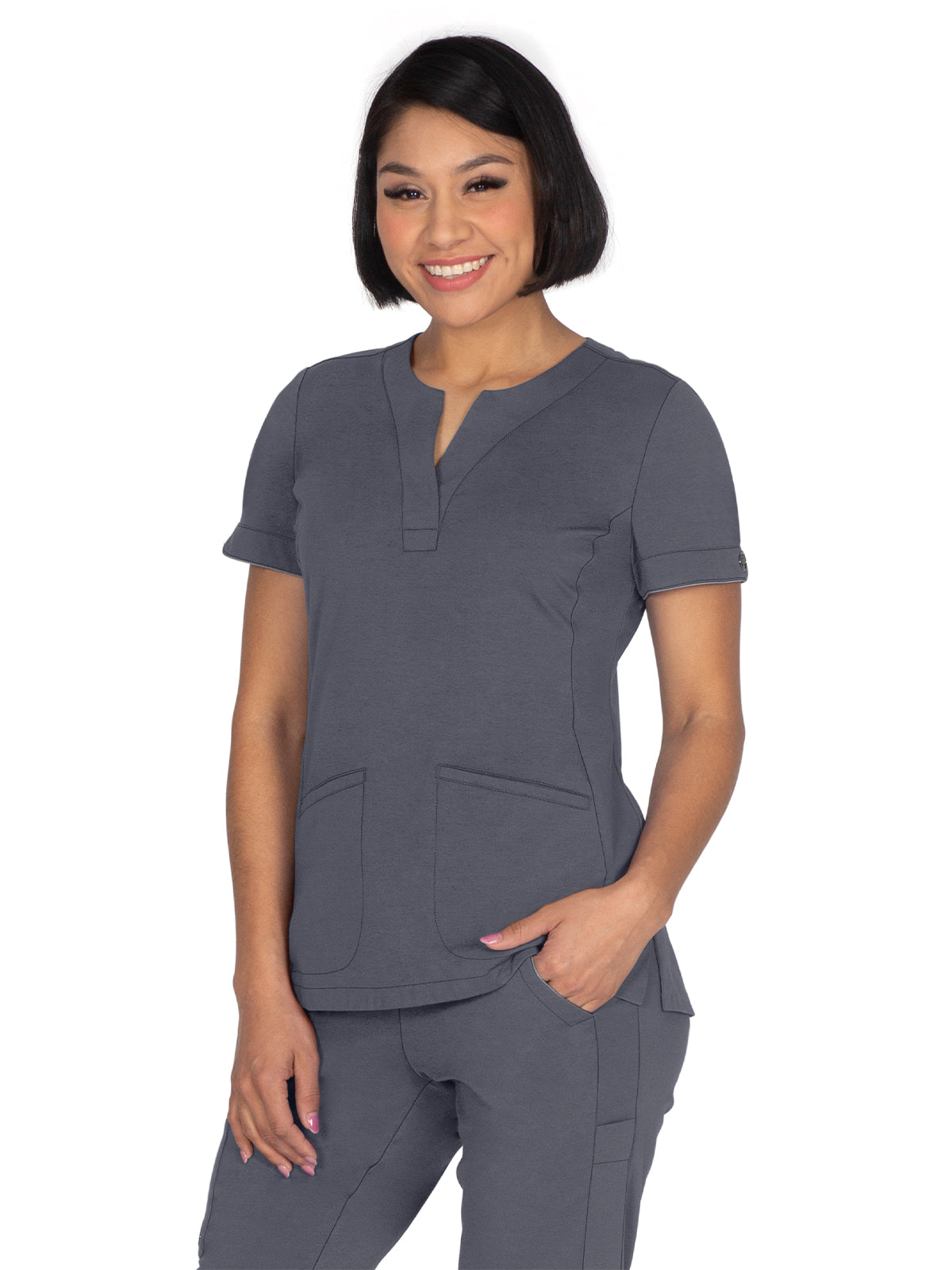 2 Pocket Moisture Wicking Scrub Top