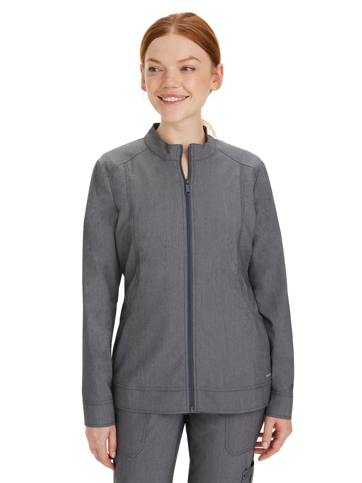 Women's Mandarin Collar Scrub Jacket