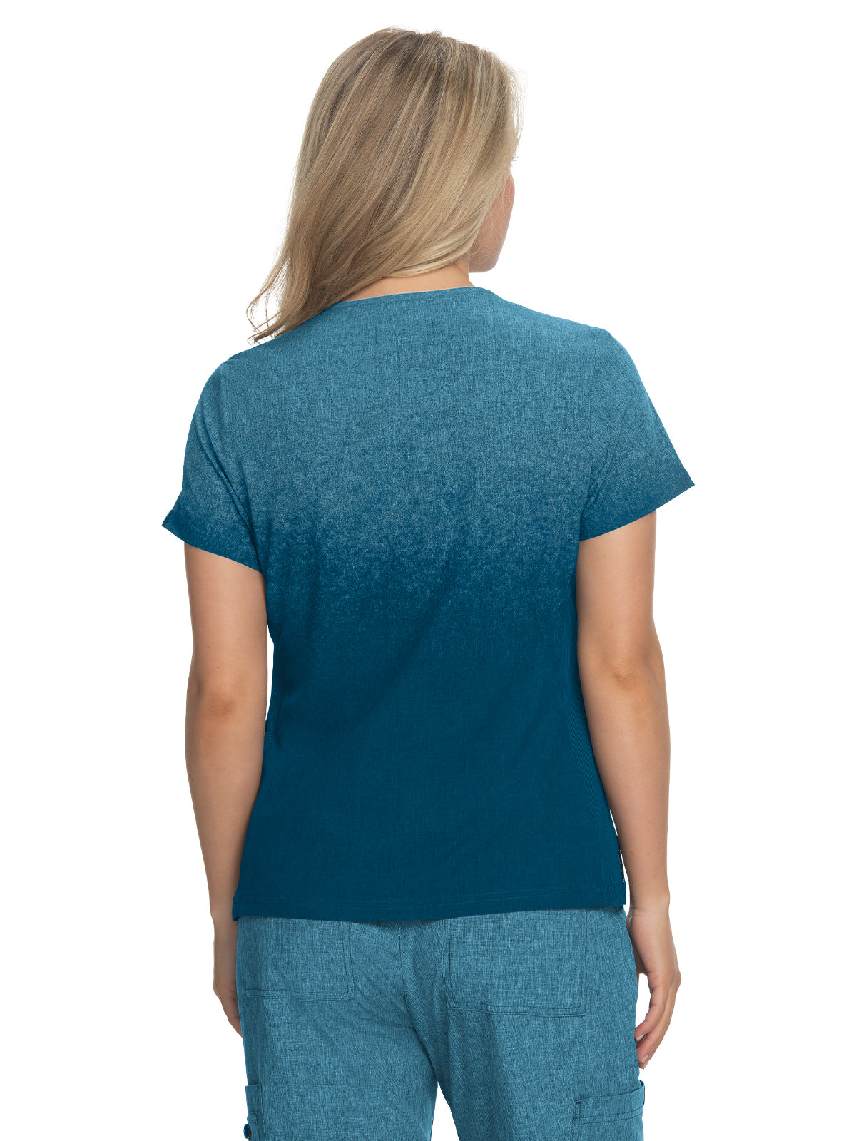 Women's 2-Pocket Contrast Stitching V-Neck Cali Top