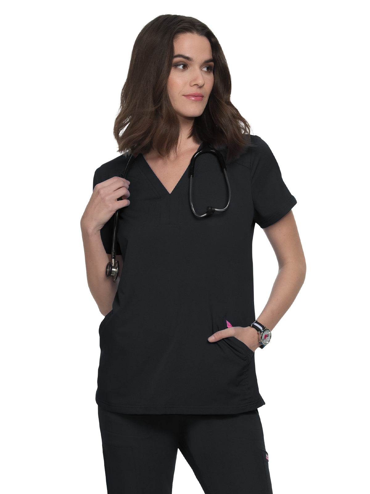 Women's 4-Pocket V-Neck Scrub Top