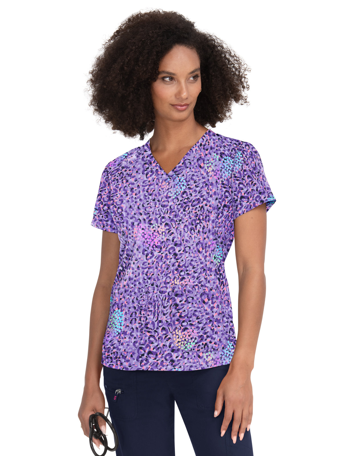 Women's Classic V-Neck Print Top