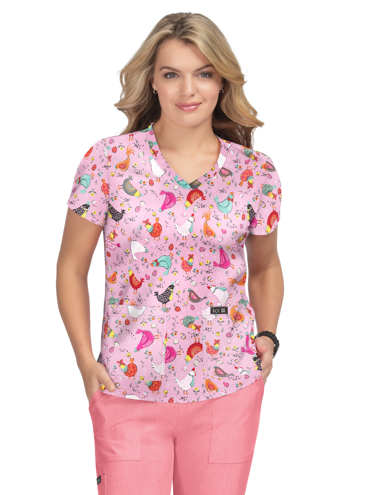 Women's Athletic-Inspired, Breathable Mesh Leslie Scrub Top