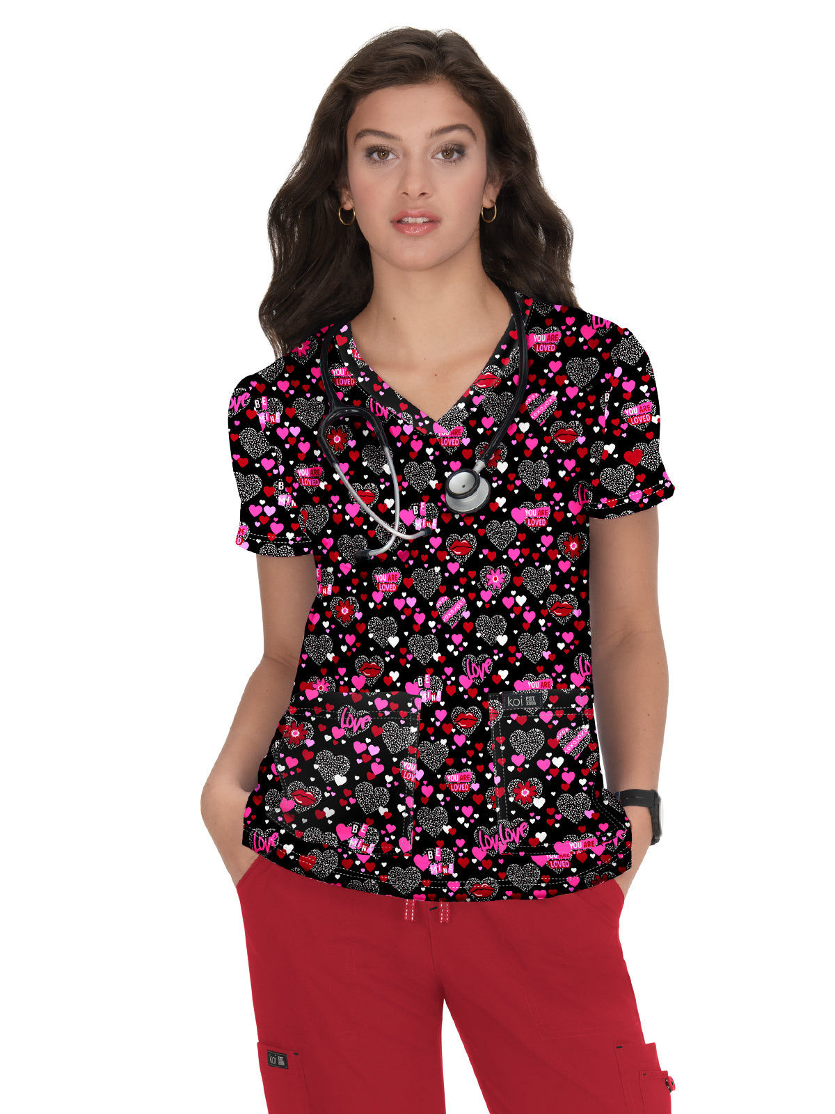 Women's Athletic-Inspired, Breathable Mesh Leslie Scrub Top