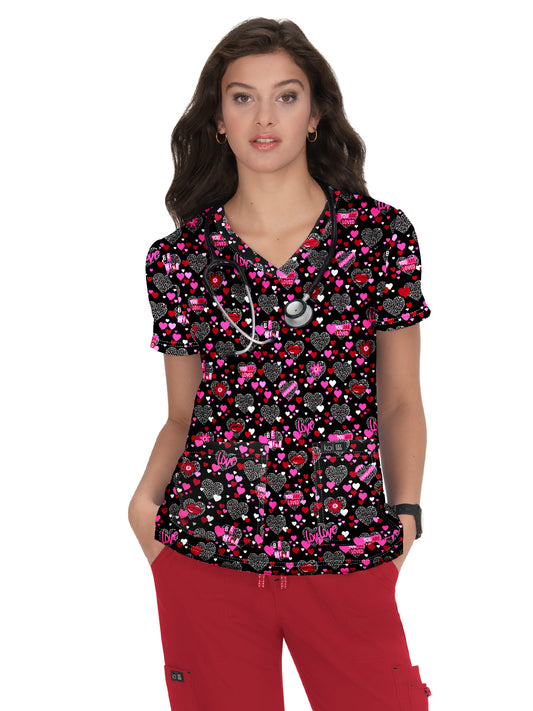 Women's Athletic-Inspired, Breathable Mesh Leslie Scrub Top