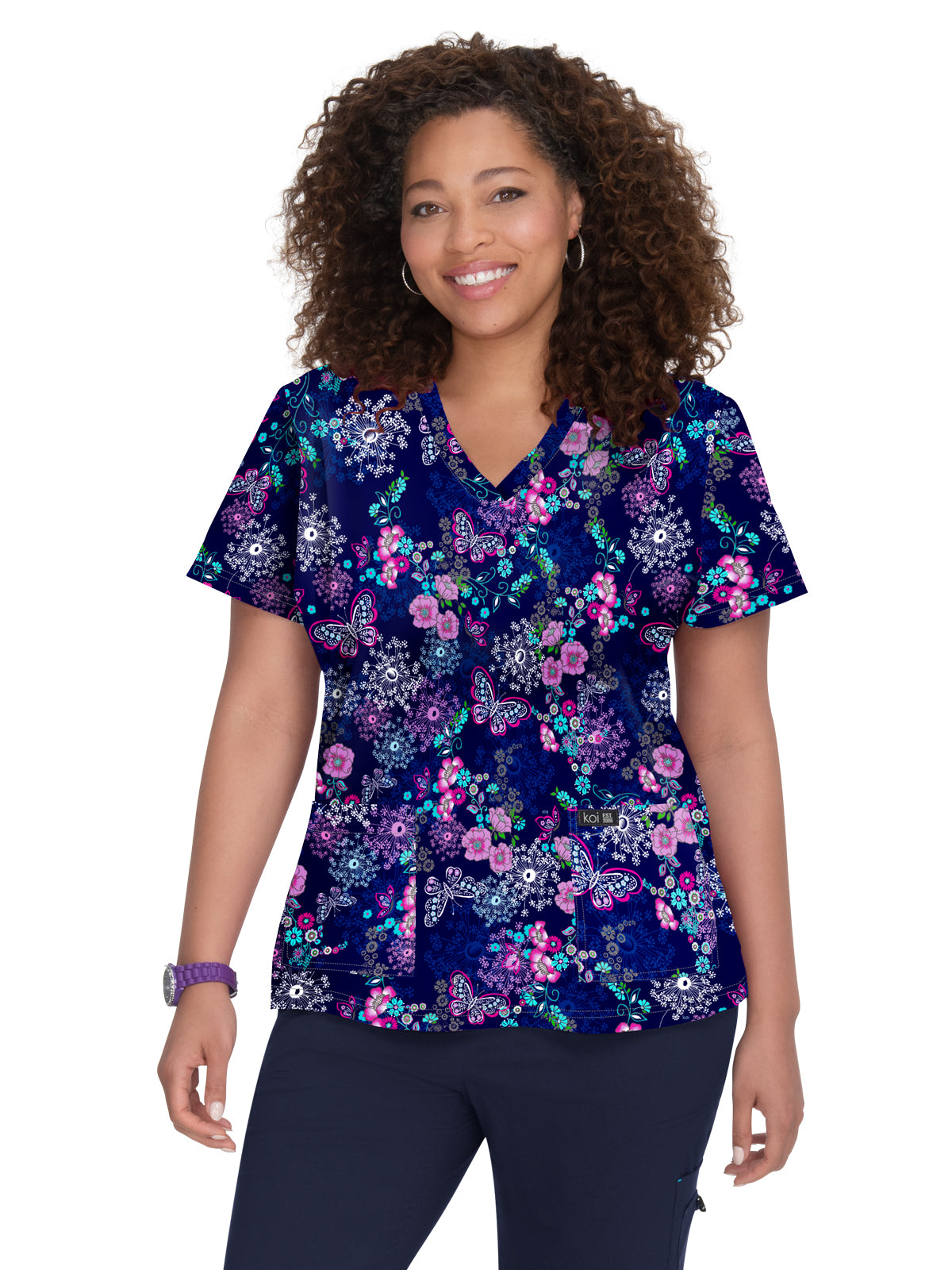 Women's Athletic-Inspired, Breathable Mesh Leslie Scrub Top