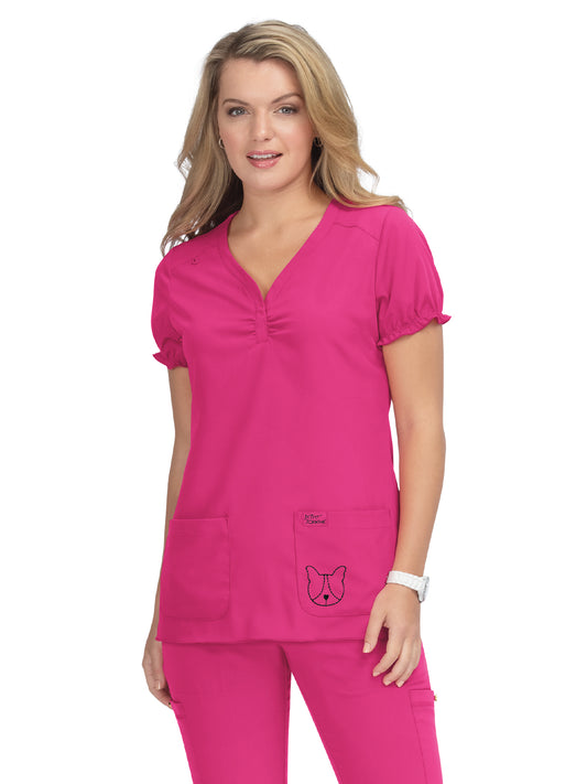 Women's V-Neck Scrub Top