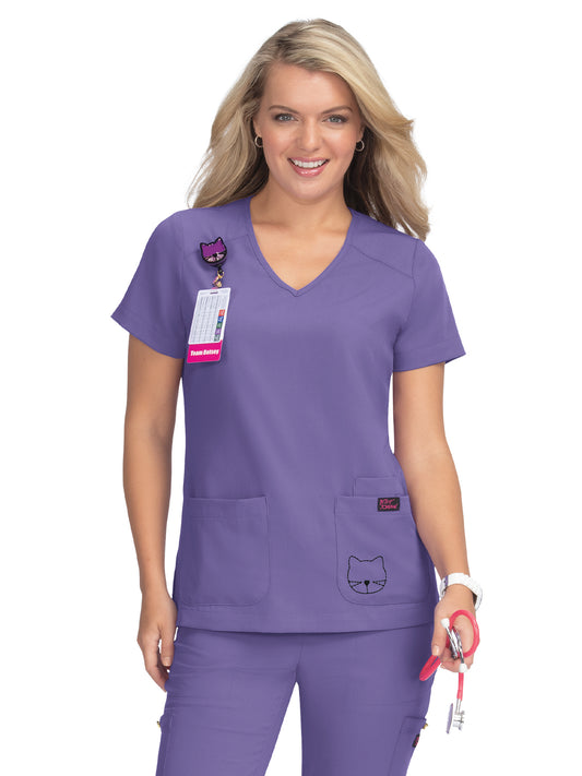 Women's V-Neck Scrub Top