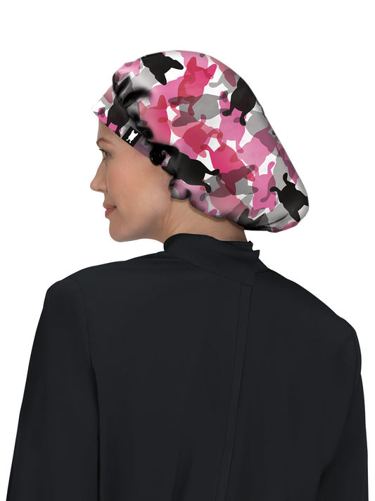 Women's Breathable Printed Bouffant Scrub Cap