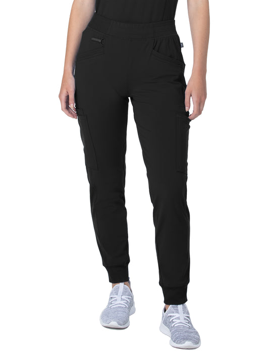 Women's Rib-Knit Elastic Waist Pant