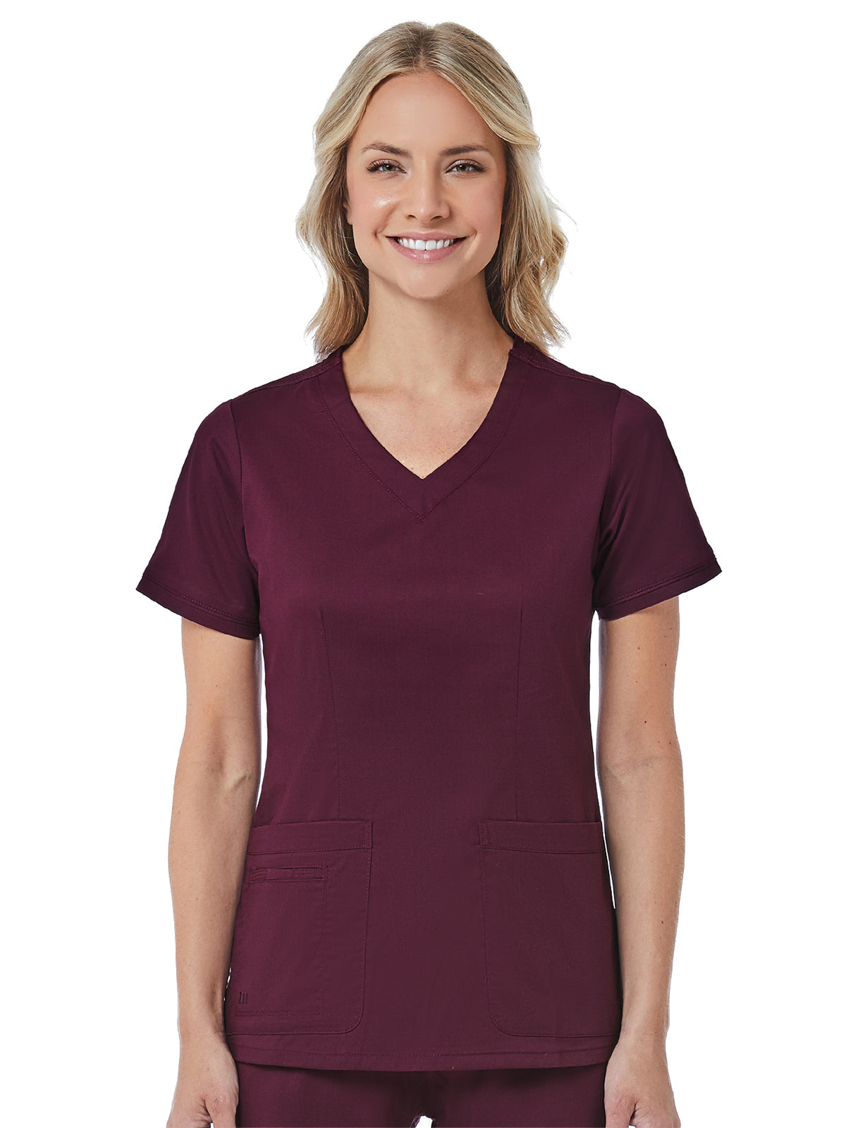 Curved V-Neck Top