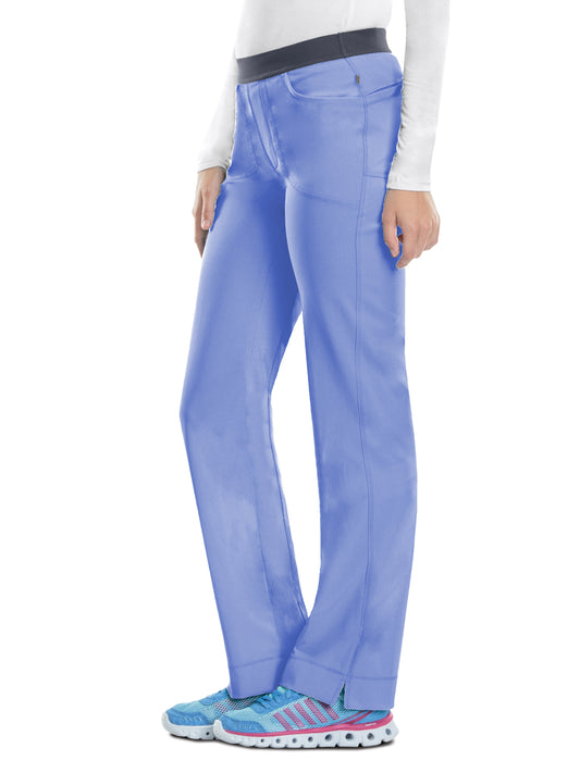 Women's Low Rise Soft Elastic Waistband Slim Pull-On Pant