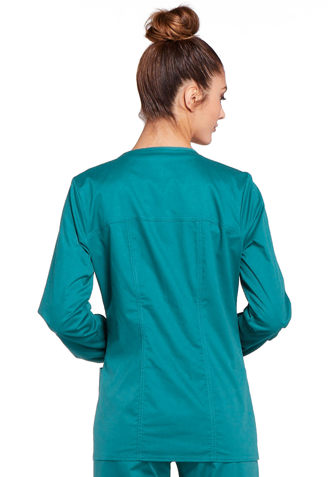 Women's 3-Pocket Zip Front Scrub Jacket