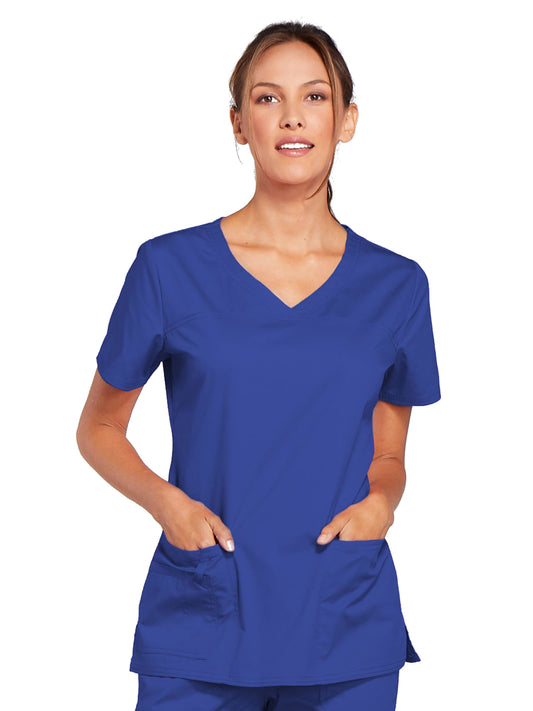 Women's 3-Pocket V-Neck Scrub Top