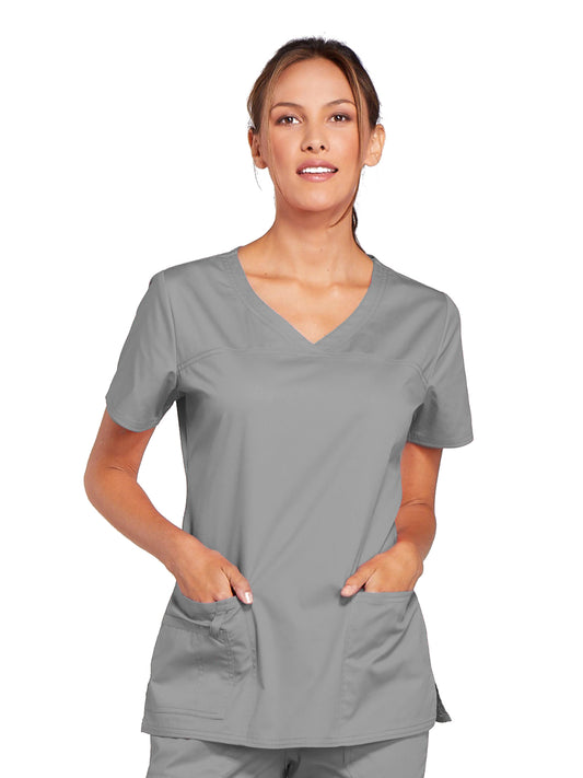 Women's 3-Pocket V-Neck Scrub Top