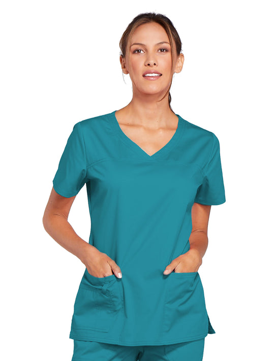 Women's 3-Pocket V-Neck Scrub Top