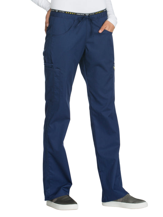 Mid Rise Straight Leg Pull-on Pant