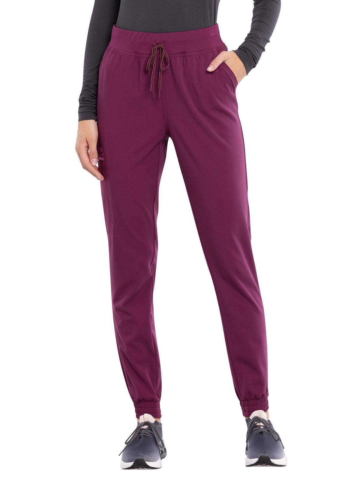 Women's Tonal Knit Waistband Mid Rise Jogger Pant