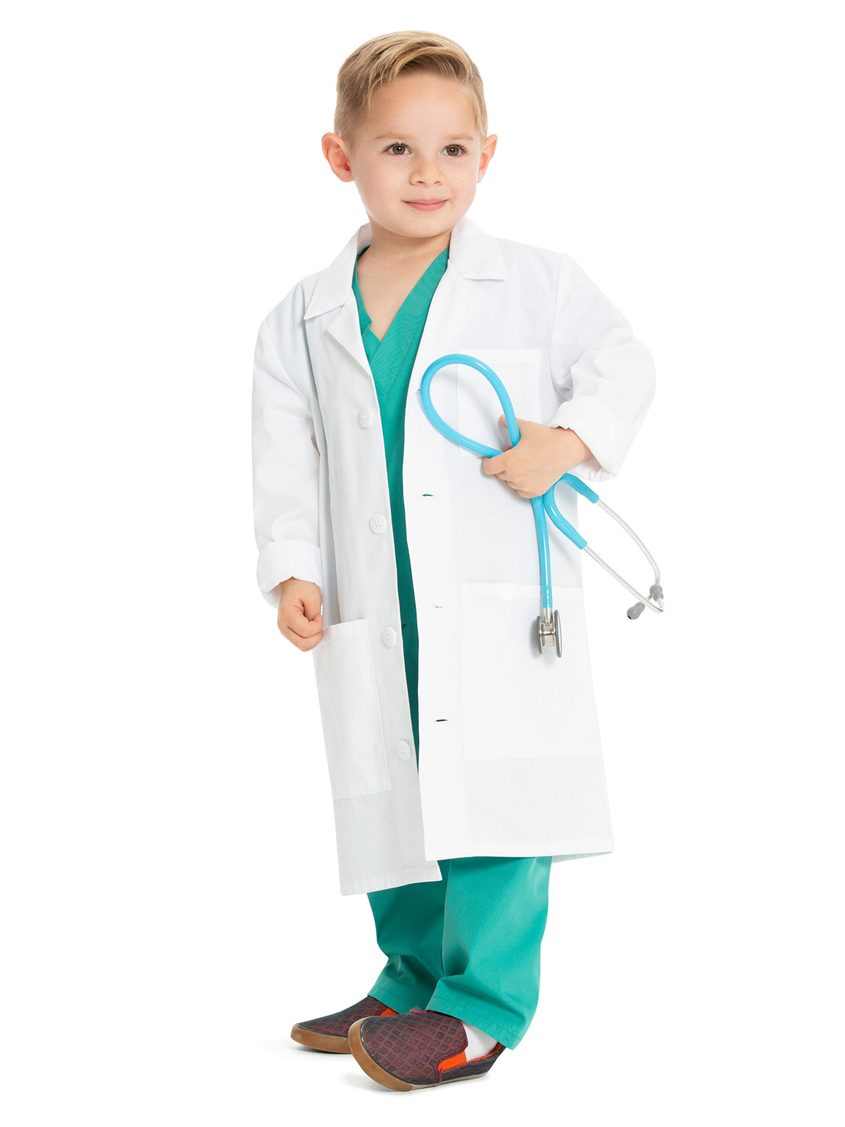 Unisex Children's Three-Pocket 26" Lab Coat - CK430 - White