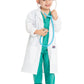 Unisex Children's Three-Pocket 26" Lab Coat - CK430 - White