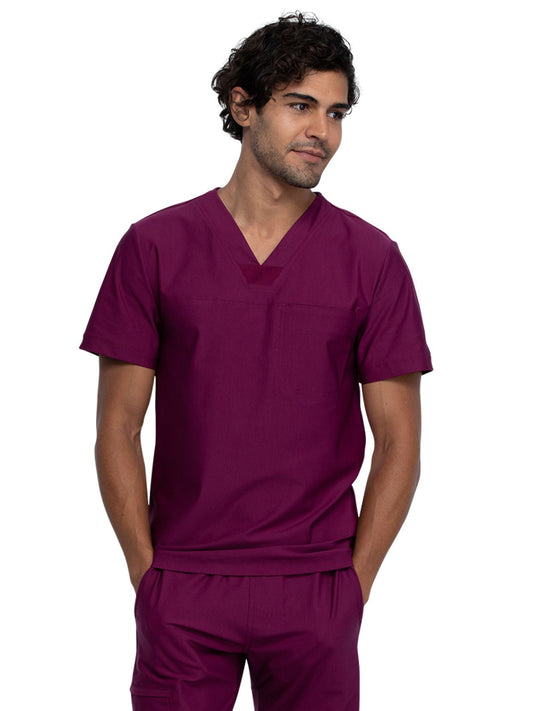 Men's Contouring Tuckable V-Neck Scrub Top