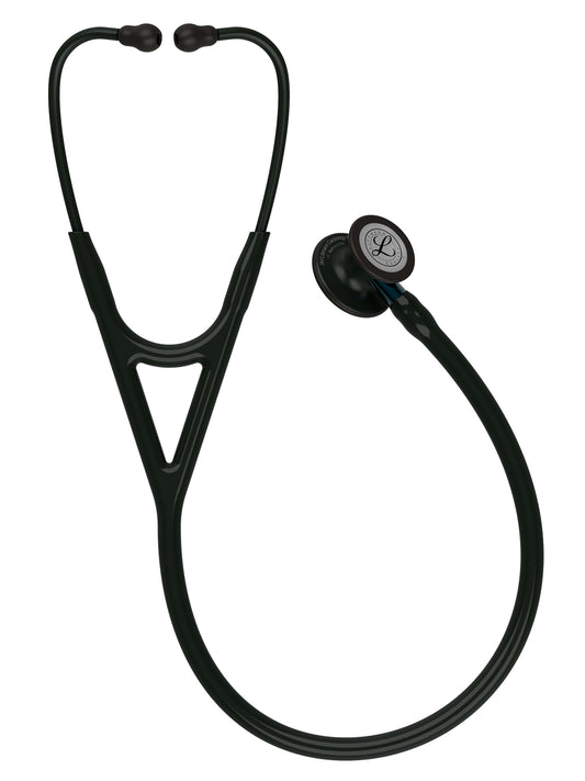 Cardiology IV™ Diagnostic Stethoscope - All Black with Blue Stem