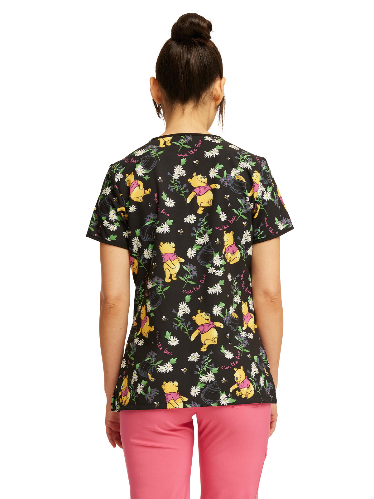 Women's V-Neck Print Scrub Top