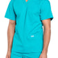 Men's 4-Pocket V-Neck Top - WW695 - Teal Blue