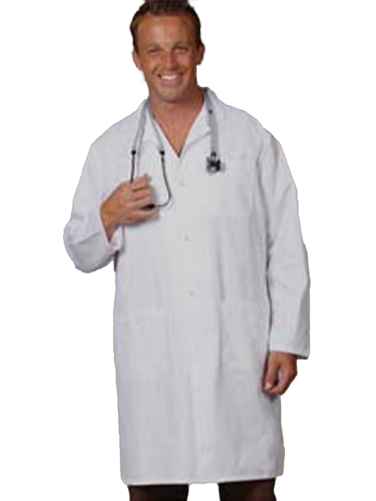 Men's 41" Snap Front Knee Length Lab Coat