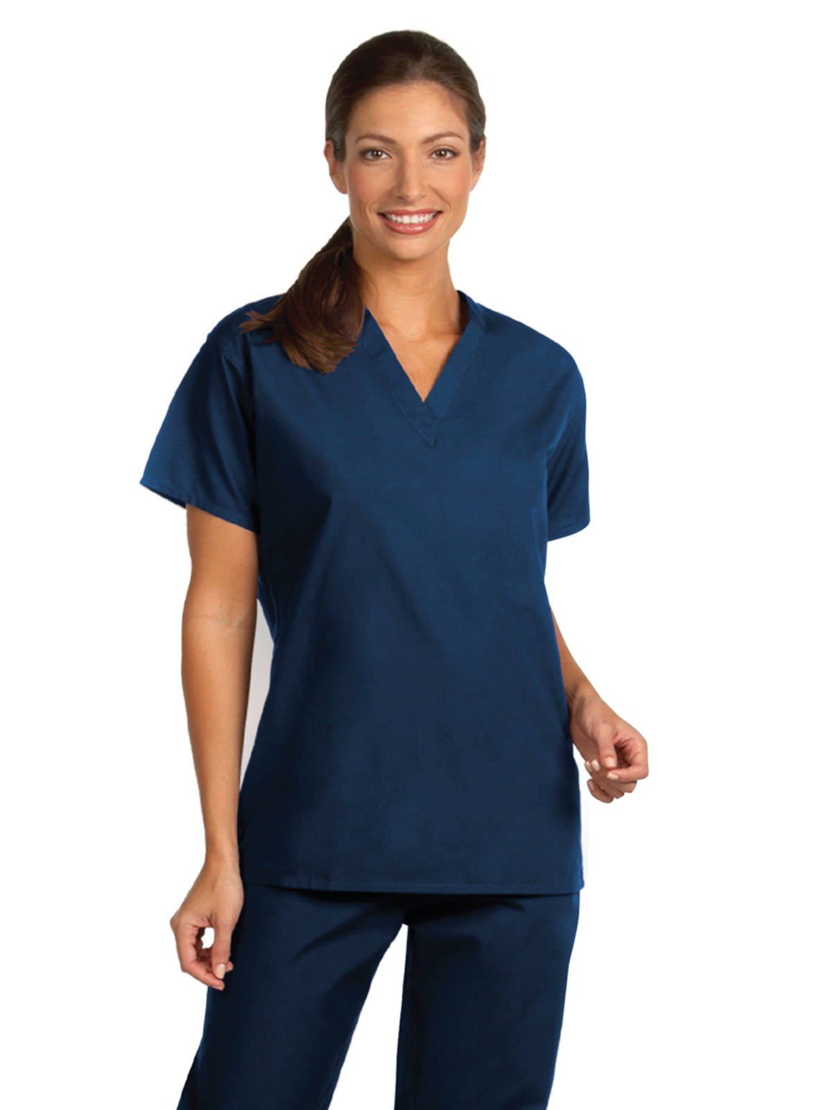 Unisex No Pocket Reversible Set-In Sleeve Scrub Shirt