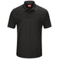 Men's Short Sleeve Performance Knit Pocketless Core Polo - SK96 - Black